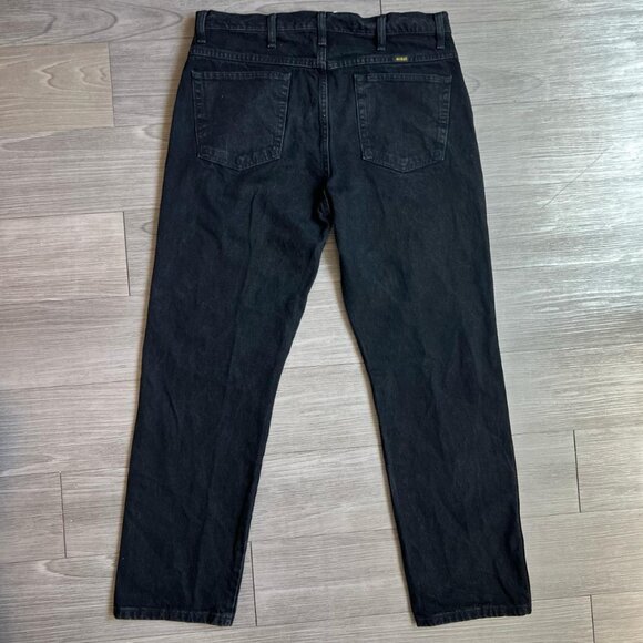 Y2K Rustler Black Denim High Rise Straight Leg Jeans Men's Size 36X32 - Picture 2 of 5